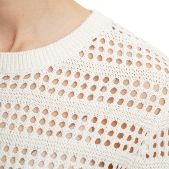 Damen Strick-Shirt mit Lochstrick