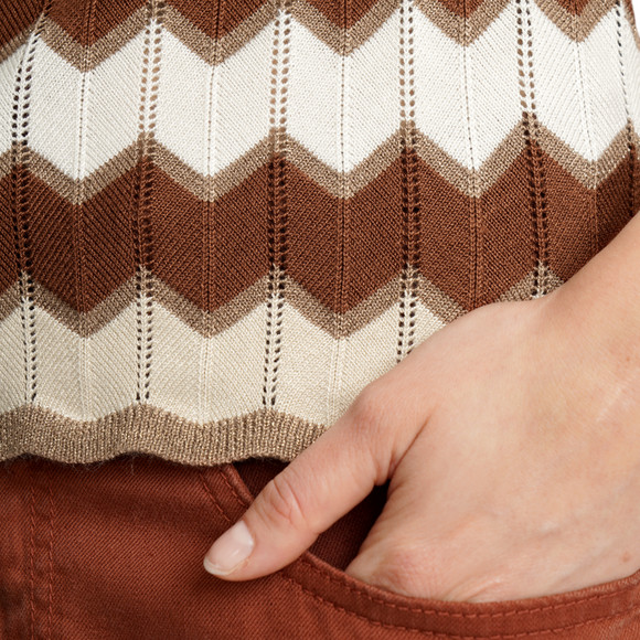 Damen Stricktop mit Effektgarn