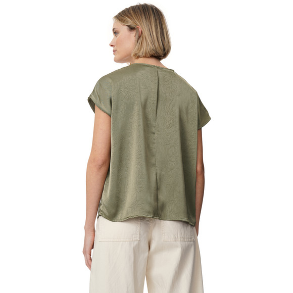 Damen Satin-Bluse mit Effektgarn