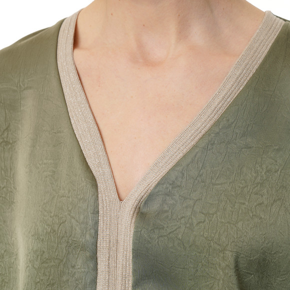 Damen Satin-Bluse mit Effektgarn