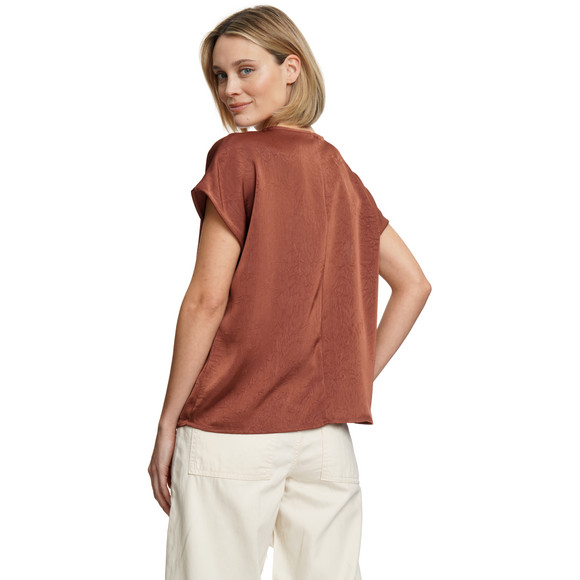 Damen Satin-Bluse mit Effektgarn