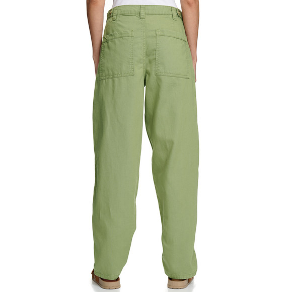 Damen Barrel-Hose aus Leinen-Mix