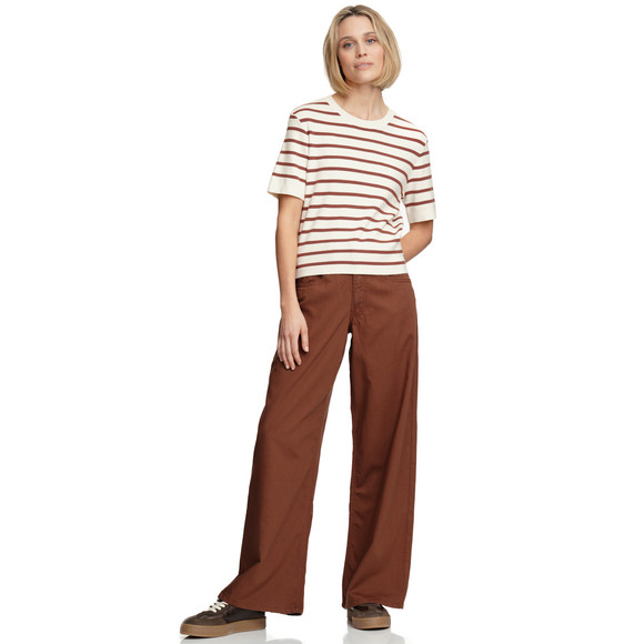 Damen Leinen-Hose mit Wide-Leg