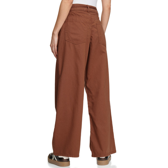 Damen Leinen-Hose mit Wide-Leg
