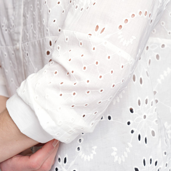 Damen Bluse mit Lochstickerei