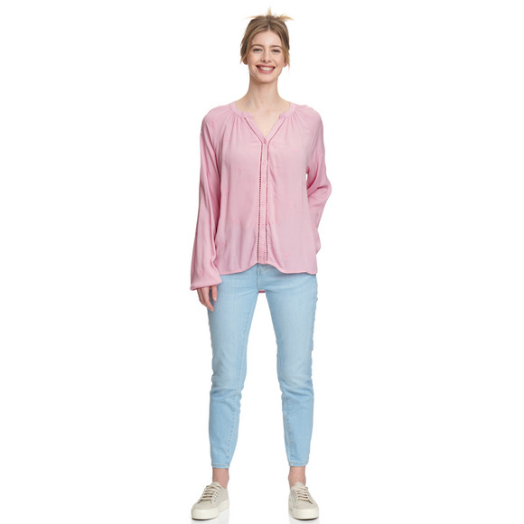 Damen Bluse in Crepp-Optik