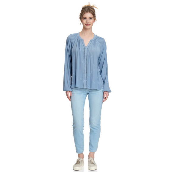 Damen Bluse in Crepp-Optik