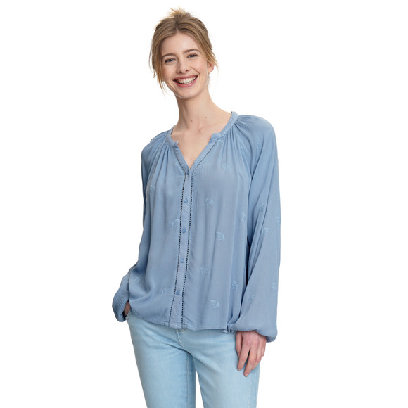 Damen Bluse in Crepp-Optik