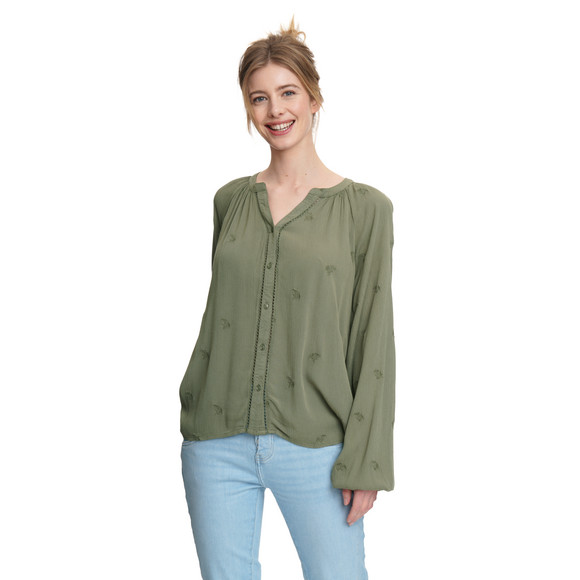 Damen Bluse in Crepp-Optik