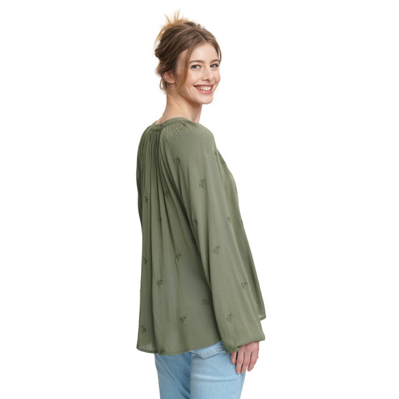 Damen Bluse in Crepp-Optik
