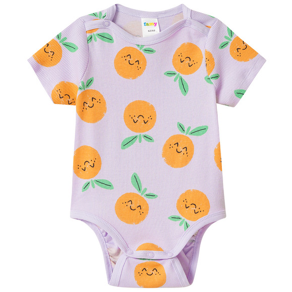 5 Baby Bodys mit Rippstruktur