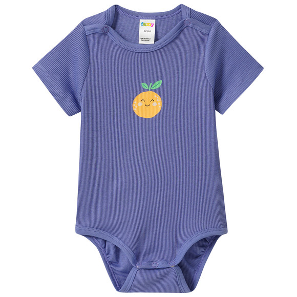 5 Baby Bodys mit Rippstruktur