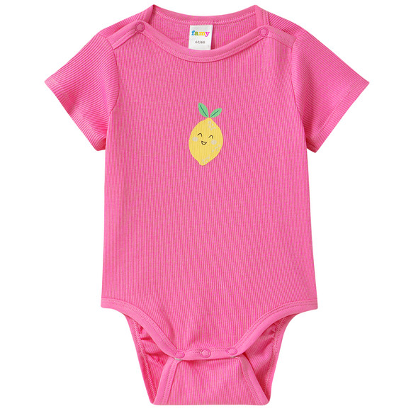 5 Baby Bodys mit Rippstruktur