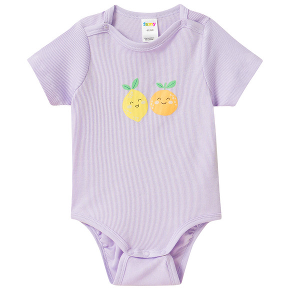 5 Baby Bodys mit Rippstruktur