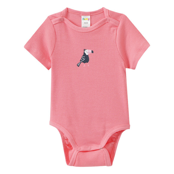 5 Baby Bodys mit Rippstruktur