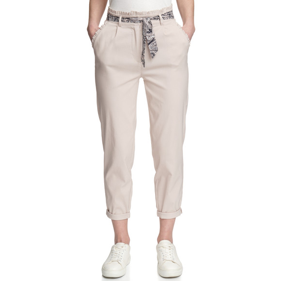 Damen Chinohose mit Bindegürtel