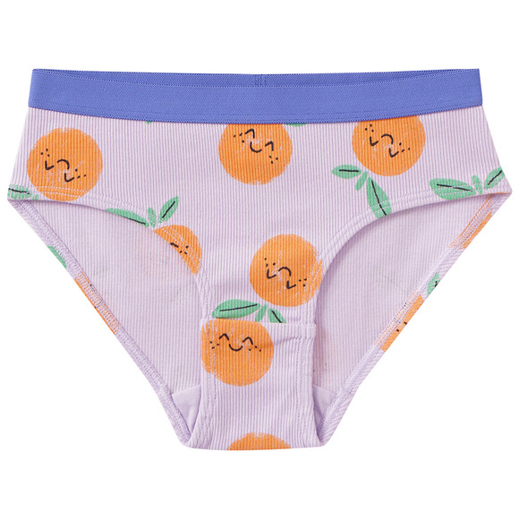 5 Mädchen Slips mit Rippstrukur