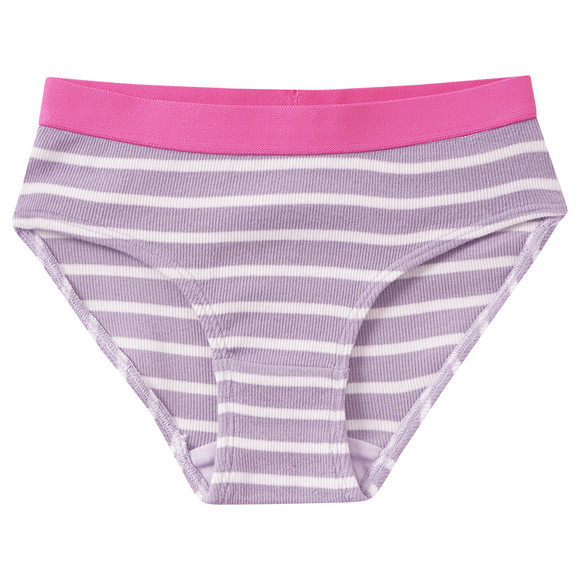 5 Mädchen Slips mit Rippstrukur