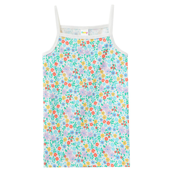 3 Mädchen Unterhemden mit Rippstruktur