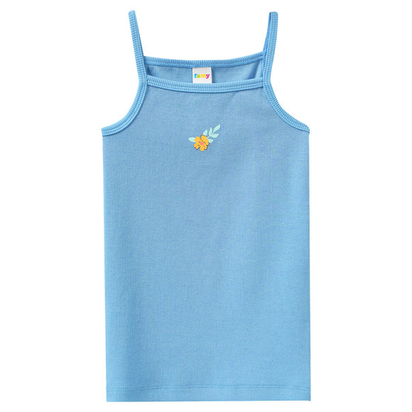 3 Mädchen Unterhemden mit Rippstruktur