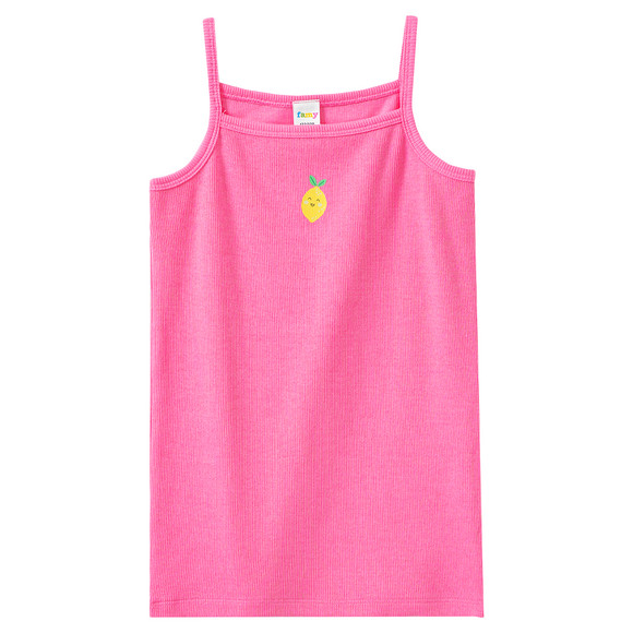 3 Mädchen Unterhemden mit Rippstruktur