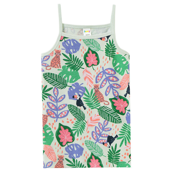 3 Mädchen Unterhemden mit Rippstruktur