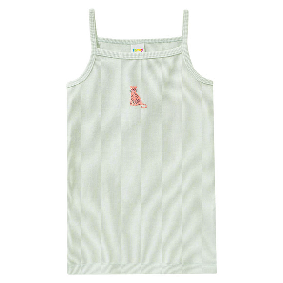 3 Mädchen Unterhemden mit Rippstruktur