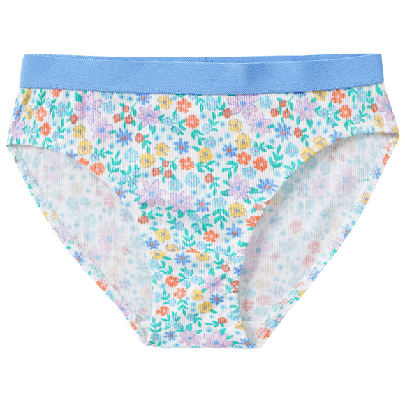 5 Mädchen Slips mit Rippstrukur