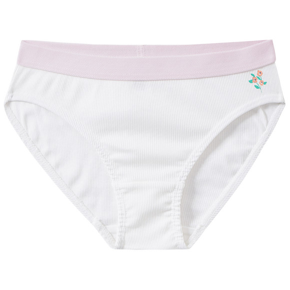 5 Mädchen Slips mit Rippstrukur