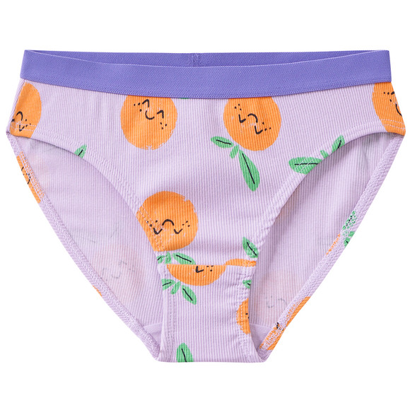 5 Mädchen Slips mit Rippstrukur