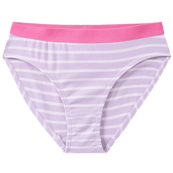 5 Mädchen Slips mit Rippstrukur