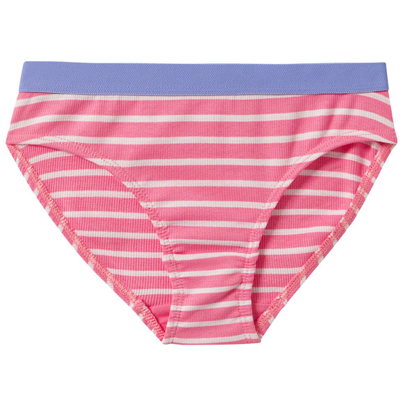 5 Mädchen Slips mit Rippstrukur