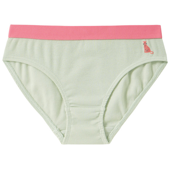 5 Mädchen Slips mit Rippstrukur