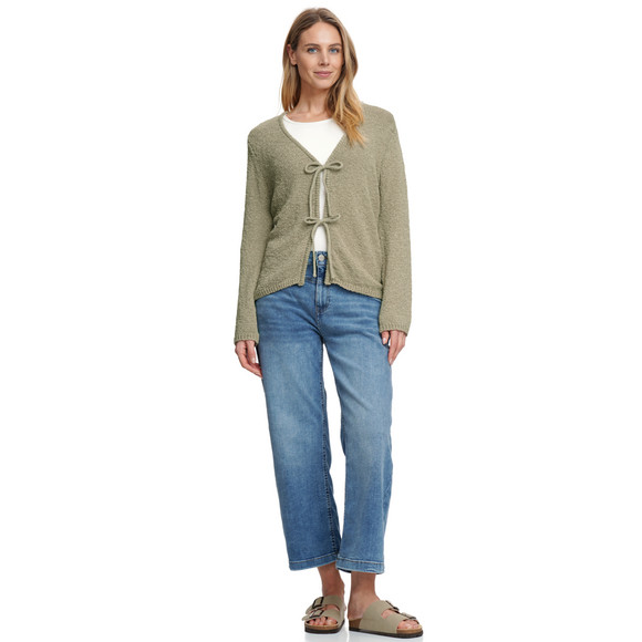 Damen Strickjacke mit Bindebändern