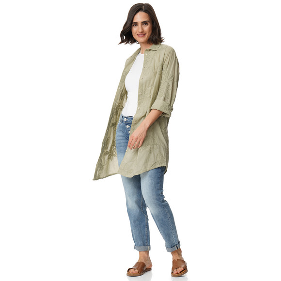 Damen Bluse mit Stickerei