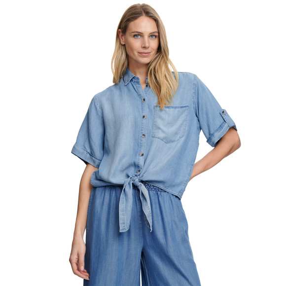 Damen Bluse mit Knotendetail