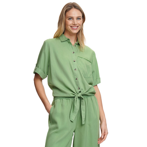 Damen Bluse mit Knotendetail
