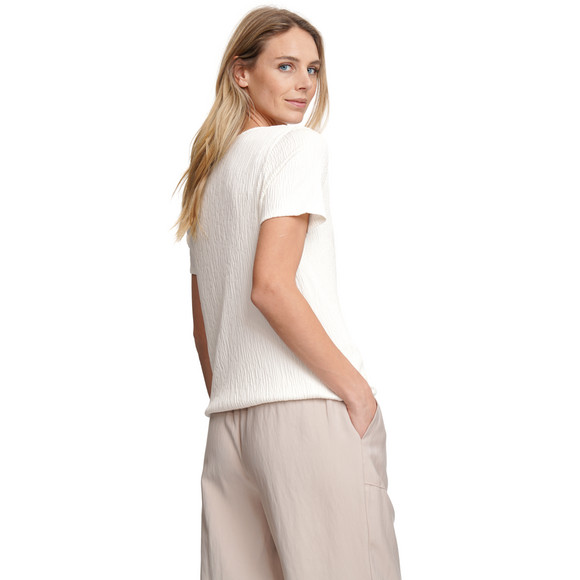 Damen T-Shirt in gekreppter Struktur