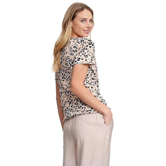 Damen T-Shirt in gekreppter Struktur