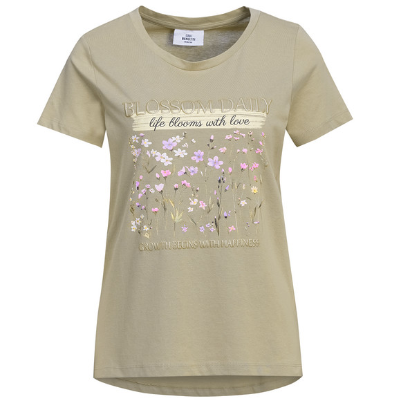 Damen T-Shirt mit Blumen-Print