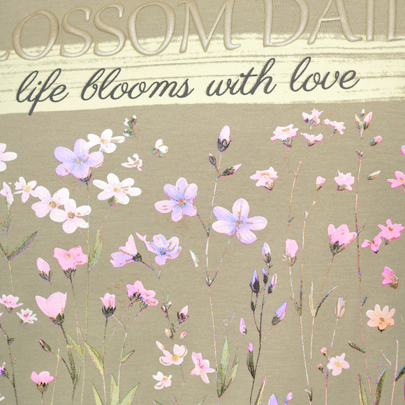 Damen T-Shirt mit Blumen-Print