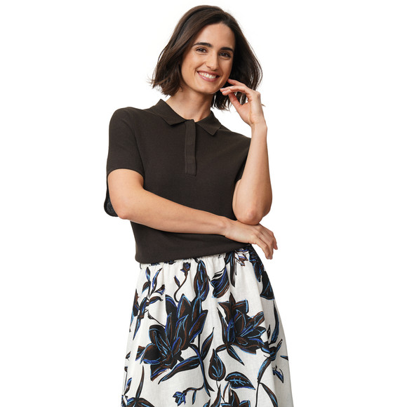 Damen Strick-Polo in leichter Qualität