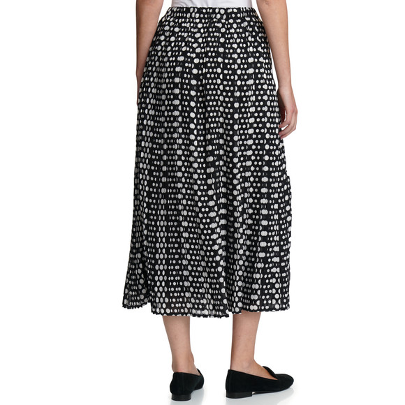 Damen Plissee-Rock mit Punkte-Allover