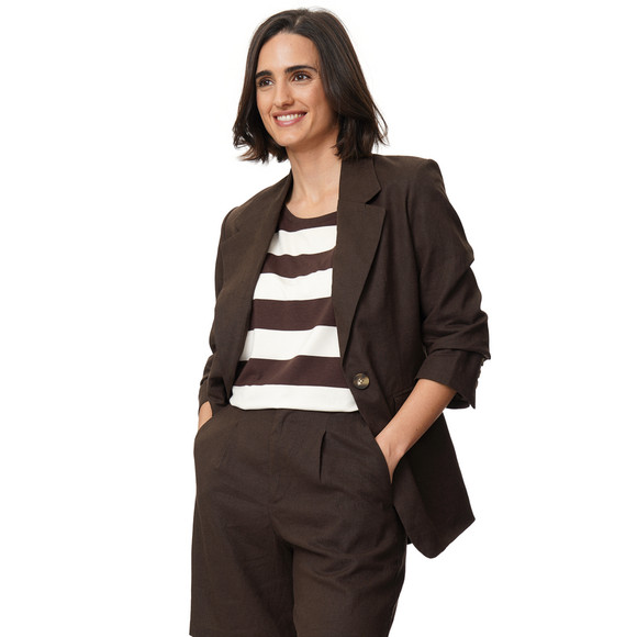 Damen Leinen-Blazer mit Reverskragen