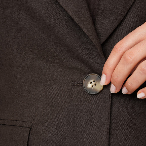 Damen Leinen-Blazer mit Reverskragen