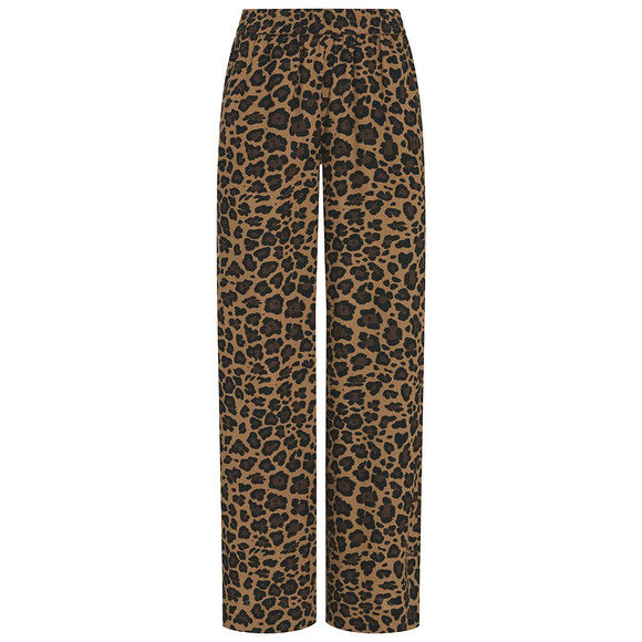 Damen Leinen-Hose im Leo-Look
