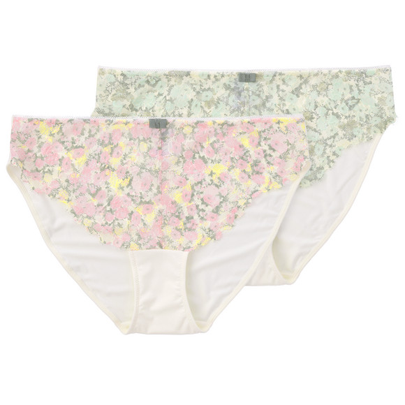 2 Damen Slips mit Spitze