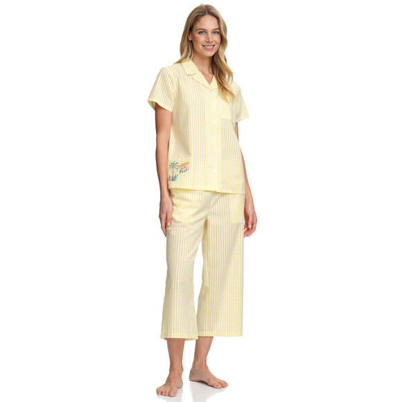 Damen Schlafanzug mit Stickerei