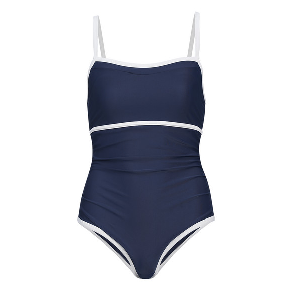 Damen Shape-Badeanzug mit Kontrastpaspel