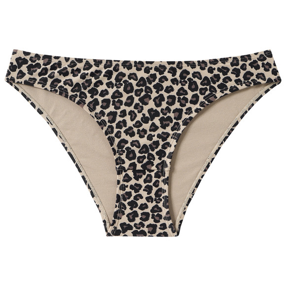 Damen Bikinislip mit Leo-Muster